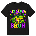 Mardi Gras Six Seven Bruh Mardigator Alligator 6 7 Meme Boys T-Shirt