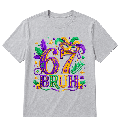 67 Mardi Gras Six Seven Meme Printed Oversized Unisex T-shirt