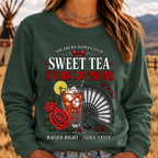 Southern Woman Club Sweet Tea Strong Opinions Raised Right Still Sassy Sweatshirts