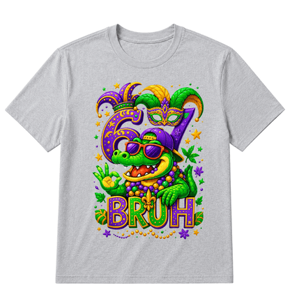 Alligator 6 7 Mardi Gras Bruh Six Seven Meme New Orleans Kid T-Shirt