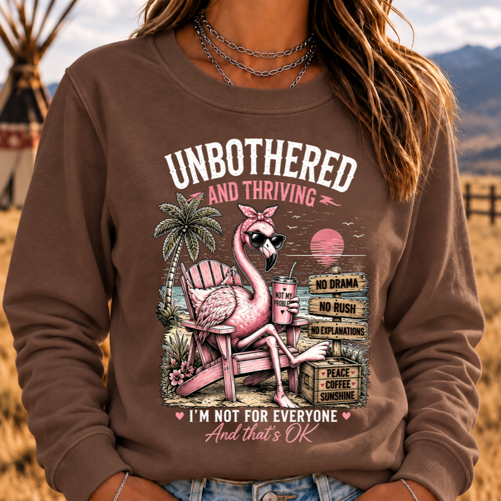 "Unbothered and Thriving – Living Life on My Own Terms" Sweatshirts