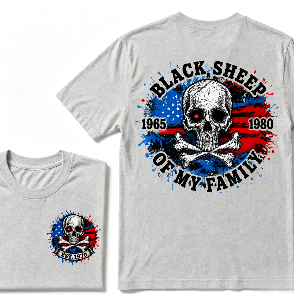 Black Sheep Of My Family T-Shirt,Custom EST.Year Customize GenX Rebel Spirit Shirt