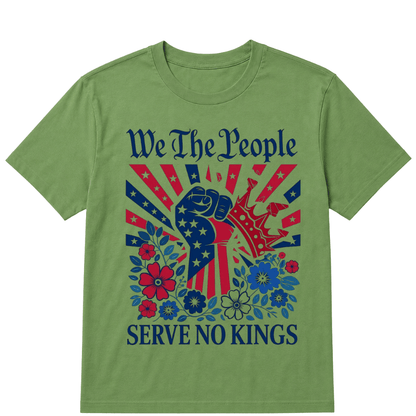 We The People Serve No Kings Stars Stripes America Patriotic T-Shirt