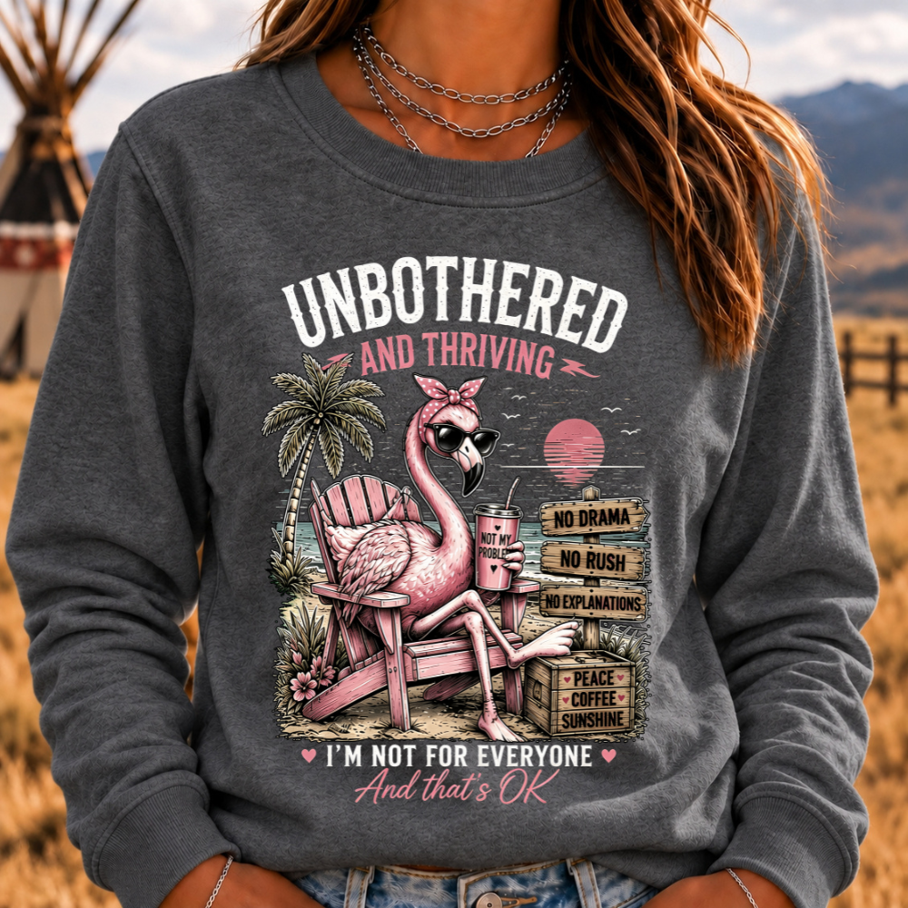 "Unbothered and Thriving – Living Life on My Own Terms" Sweatshirts