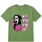 No You Hang Up Funny Ghost Calling Horror Halloween Pink Halloween T Shirt
