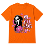 No You Hang Up Funny Ghost Calling Horror Halloween Pink Halloween T Shirt