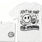Ain't No Hood Like Step-Fatherhood T-Shirt – Funny Step-Dad Gift, Retro Father's Day Apparel, Perfect for Cool Dads