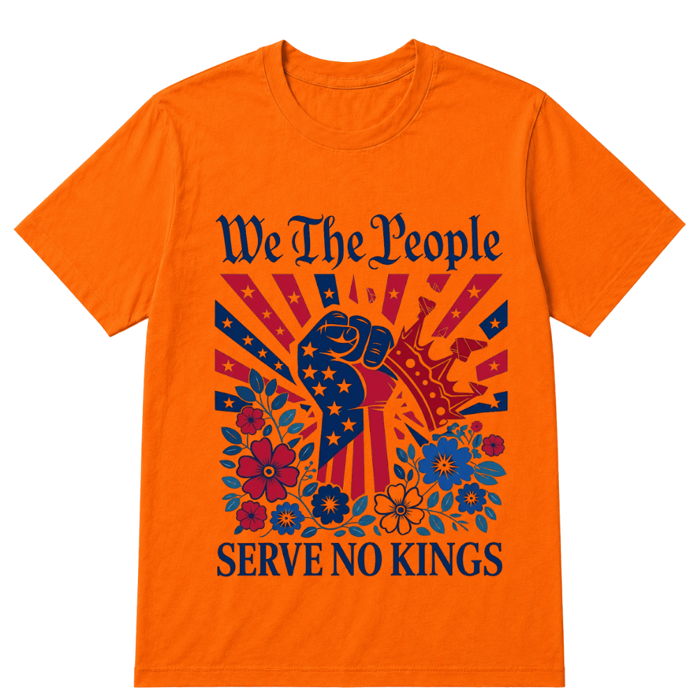 We The People Serve No Kings Stars Stripes America Patriotic T-Shirt