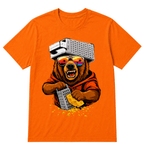 Retro Bear with Cheese Grater Hat and Sunglasses Vintage T Shirt