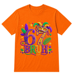 67 Mardi Gras Six Seven Meme Printed Oversized Unisex T-shirt