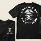 Custom Year Captain of the Shit Show Print T-Shirt