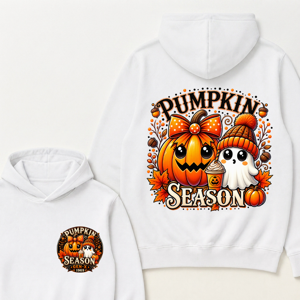 Custom Your Year Gen X EST.Year Halloween Pumpkin Season Hoodie