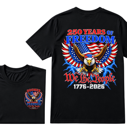 Custom Your Year Flag Vintage 250 Years American 1776 2026 250th USA Birthday EST.Year T-Shirt
