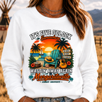 It's Five O'Clock Somewhere Wastin' Away Again In Margaritaville Parrot Guitar Sunset Beach No Shoes No Shirt No Problem Graphic Sweatshirts