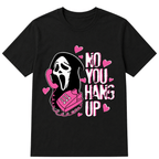 No You Hang Up Funny Ghost Calling Horror Halloween Pink Halloween T Shirt