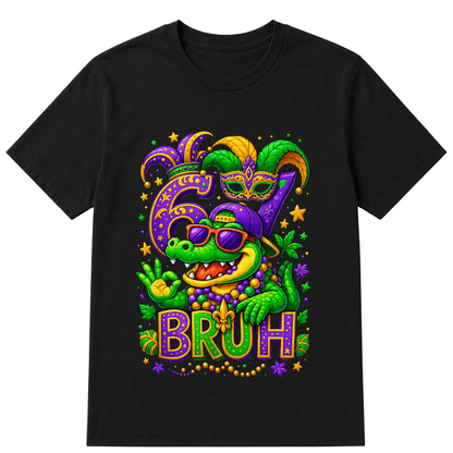 Alligator 6 7 Mardi Gras Bruh Six Seven Meme New Orleans Kid T-Shirt