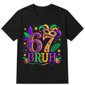 67 Mardi Gras Six Seven Meme Printed Oversized Unisex T-shirt