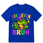 Mardi Gras Six Seven Bruh Mardigator Alligator 6 7 Meme Boys T-Shirt