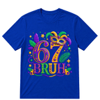 67 Mardi Gras Six Seven Meme Printed Oversized Unisex T-shirt