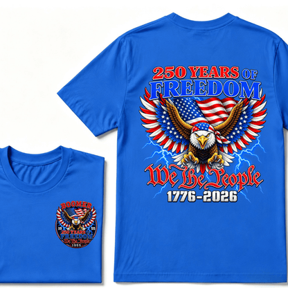 Custom Your Year Flag Vintage 250 Years American 1776 2026 250th USA Birthday EST.Year T-Shirt