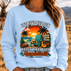 It's Five O'Clock Somewhere Wastin' Away Again In Margaritaville Parrot Guitar Sunset Beach No Shoes No Shirt No Problem Graphic Sweatshirts
