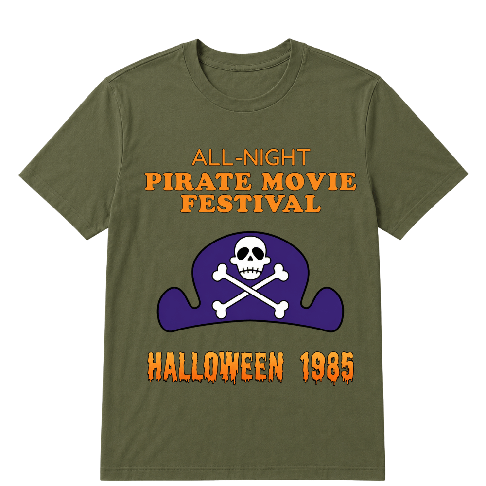 ALL-NIGHT Pirate Movie Festival HALLOWEEN 1985 EST.Year T-Shirt