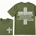 Religion Cross Jesus Bible Wheelmarks Psalm Unisex T-shirt