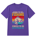 Shirt "Born To Go Fishing, Forced To Go To School" T-Shirt - A symbol for free-spirited souls who are passionate about the joy of fishing