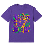 67 Mardi Gras Six Seven Meme Printed Oversized Unisex T-shirt