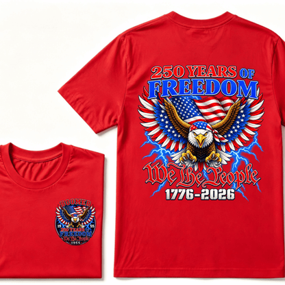 Custom Your Year Flag Vintage 250 Years American 1776 2026 250th USA Birthday EST.Year T-Shirt
