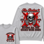The Badass Generation X 1965-1980 Before All You  Sissies Were Born EST.Year Skull Unisex Sweatshirts