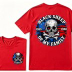 Black Sheep Of My Family T-Shirt,Custom EST.Year Customize GenX Rebel Spirit Shirt