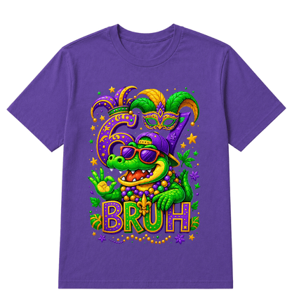 Alligator 6 7 Mardi Gras Bruh Six Seven Meme New Orleans Kid T-Shirt