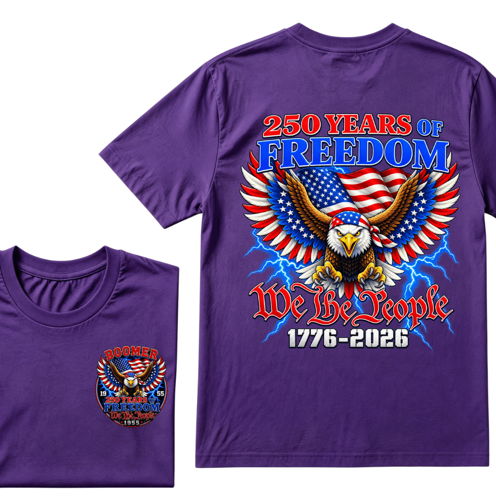 Custom Your Year Flag Vintage 250 Years American 1776 2026 250th USA Birthday EST.Year T-Shirt