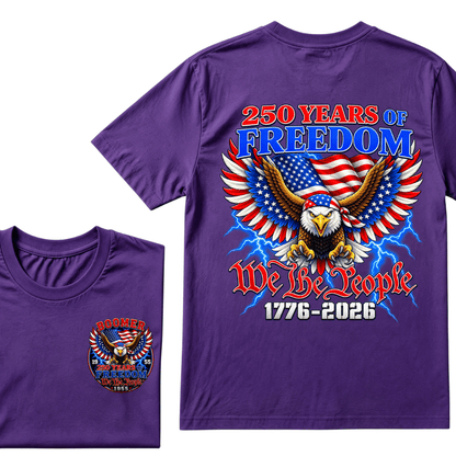 Custom Your Year Flag Vintage 250 Years American 1776 2026 250th USA Birthday EST.Year T-Shirt