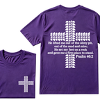 Religion Cross Jesus Bible Wheelmarks Psalm Unisex T-shirt