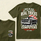 Custom EST.Year I May Be Old But I Got To Drive Real Trucks Vintage Chevy T-Shirt