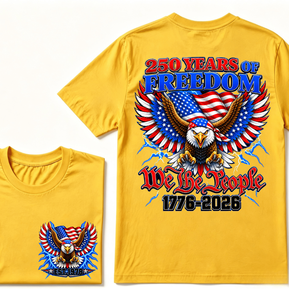 Custom Your Year Flag Vintage 250 Years American 1776 2026 250th USA Birthday EST.Year T-Shirt