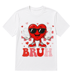Six Seven 67 Bruh 6 7 Meme Funny Valentine Heart Boys Kids T-Shirt