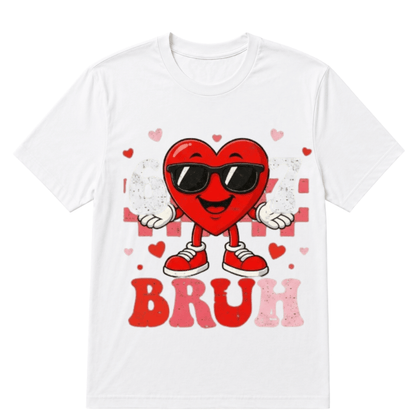 Six Seven 67 Bruh 6 7 Meme Funny Valentine Heart Boys Kids T-Shirt