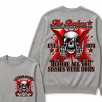 The Badass Generation X 1965-1980 Before All You  Sissies Were Born EST.Year Skull Unisex Sweatshirts