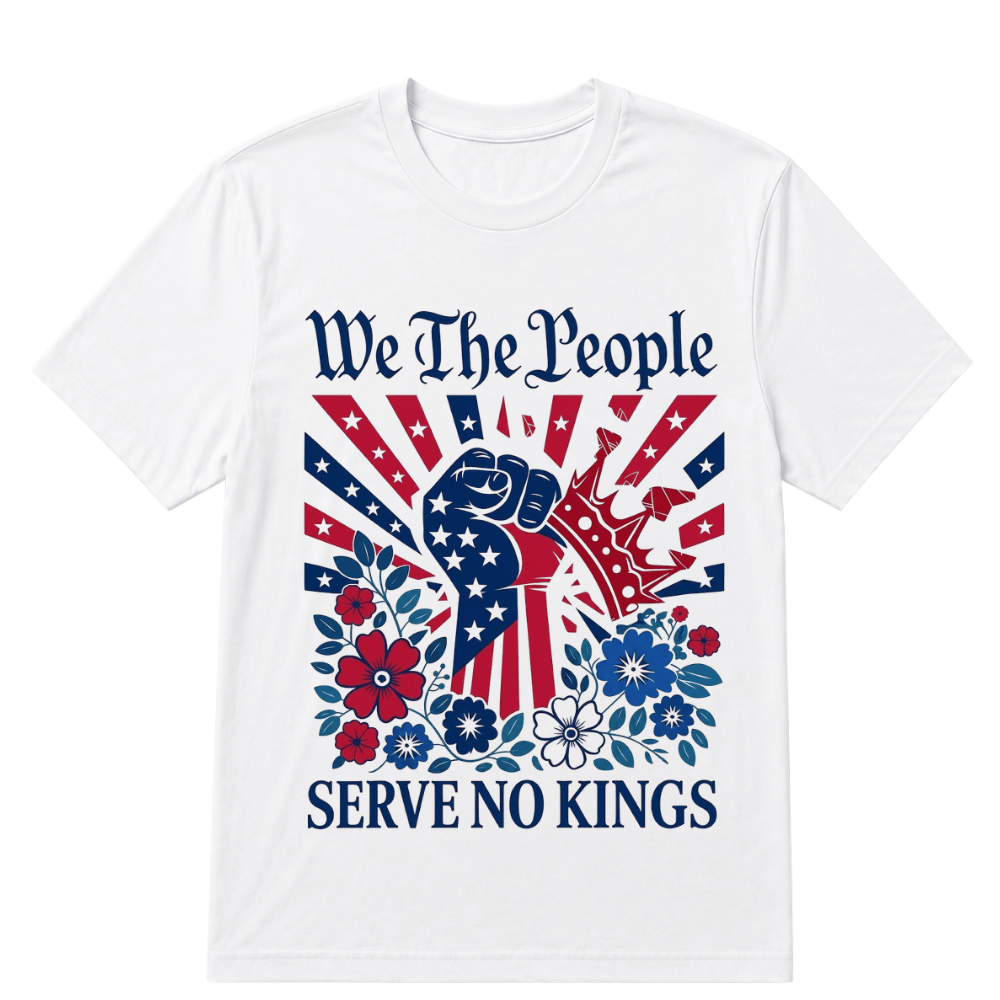 We The People Serve No Kings Stars Stripes America Patriotic T-Shirt