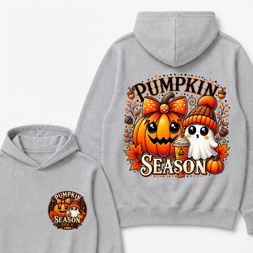 Custom Your Year Gen X EST.Year Halloween Pumpkin Season Hoodie