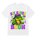Mardi Gras Six Seven Bruh Mardigator Alligator 6 7 Meme Boys T-Shirt