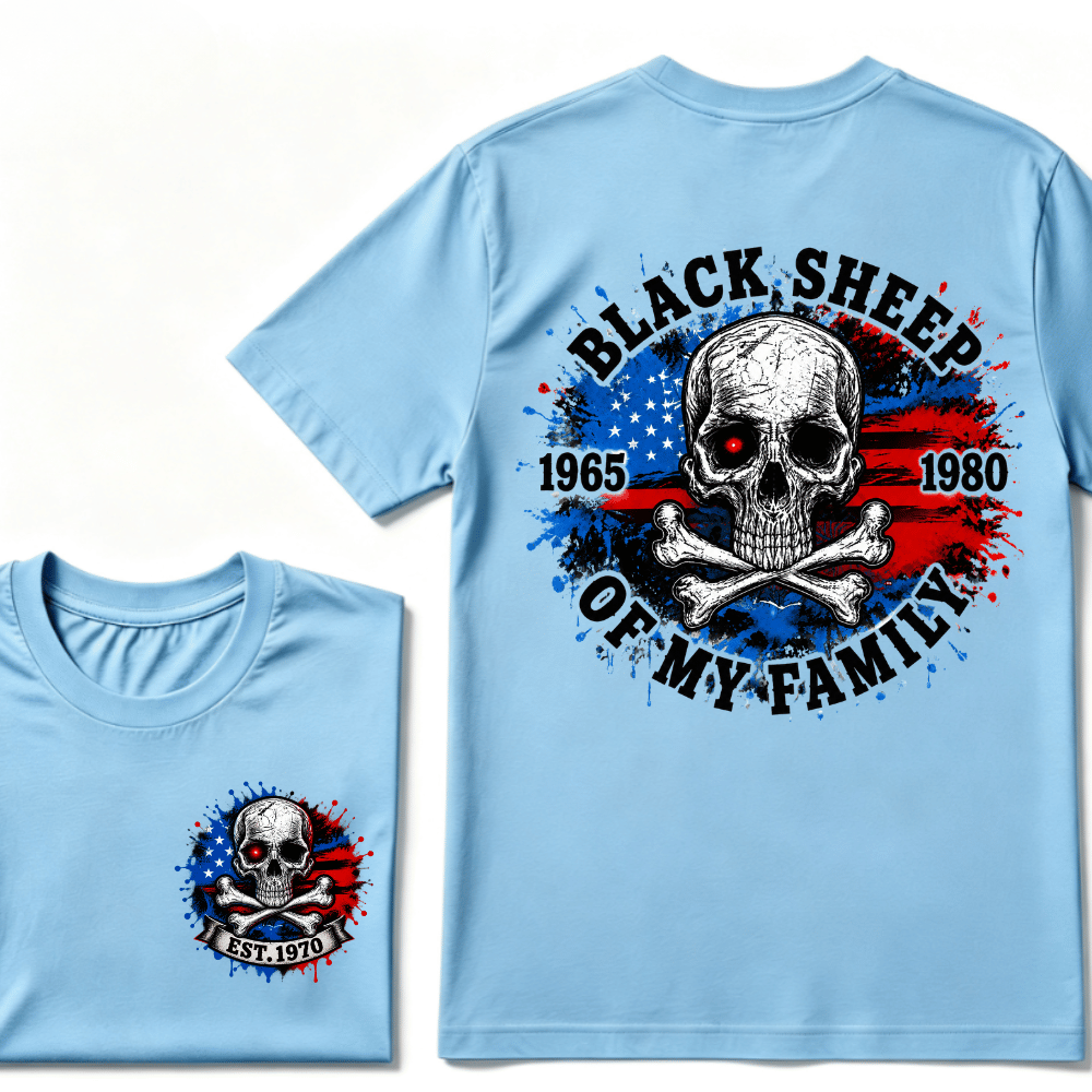 Black Sheep Of My Family T-Shirt,Custom EST.Year Customize GenX Rebel Spirit Shirt