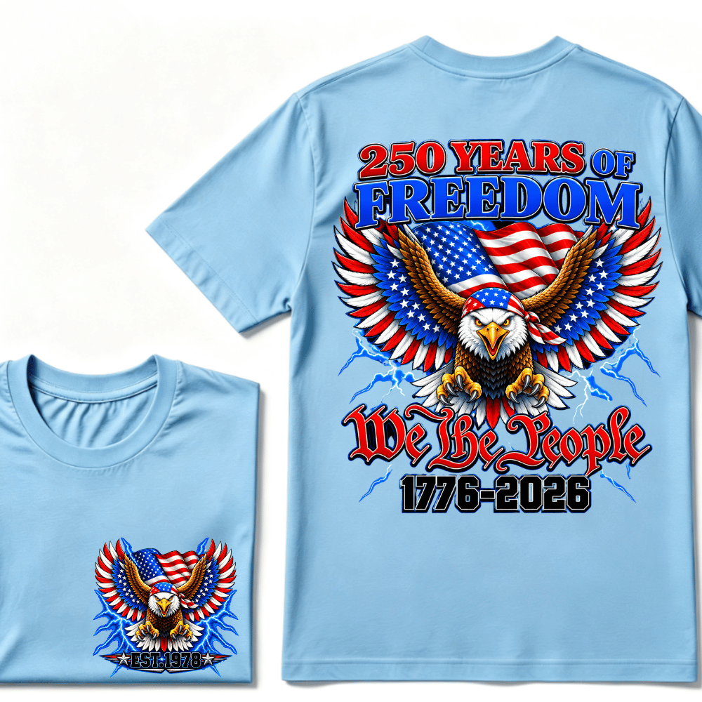 Custom Your Year Flag Vintage 250 Years American 1776 2026 250th USA Birthday EST.Year T-Shirt
