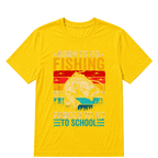 Shirt "Born To Go Fishing, Forced To Go To School" T-Shirt - A symbol for free-spirited souls who are passionate about the joy of fishing