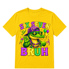 Mardi Gras Six Seven Bruh Mardigator Alligator 6 7 Meme Boys T-Shirt
