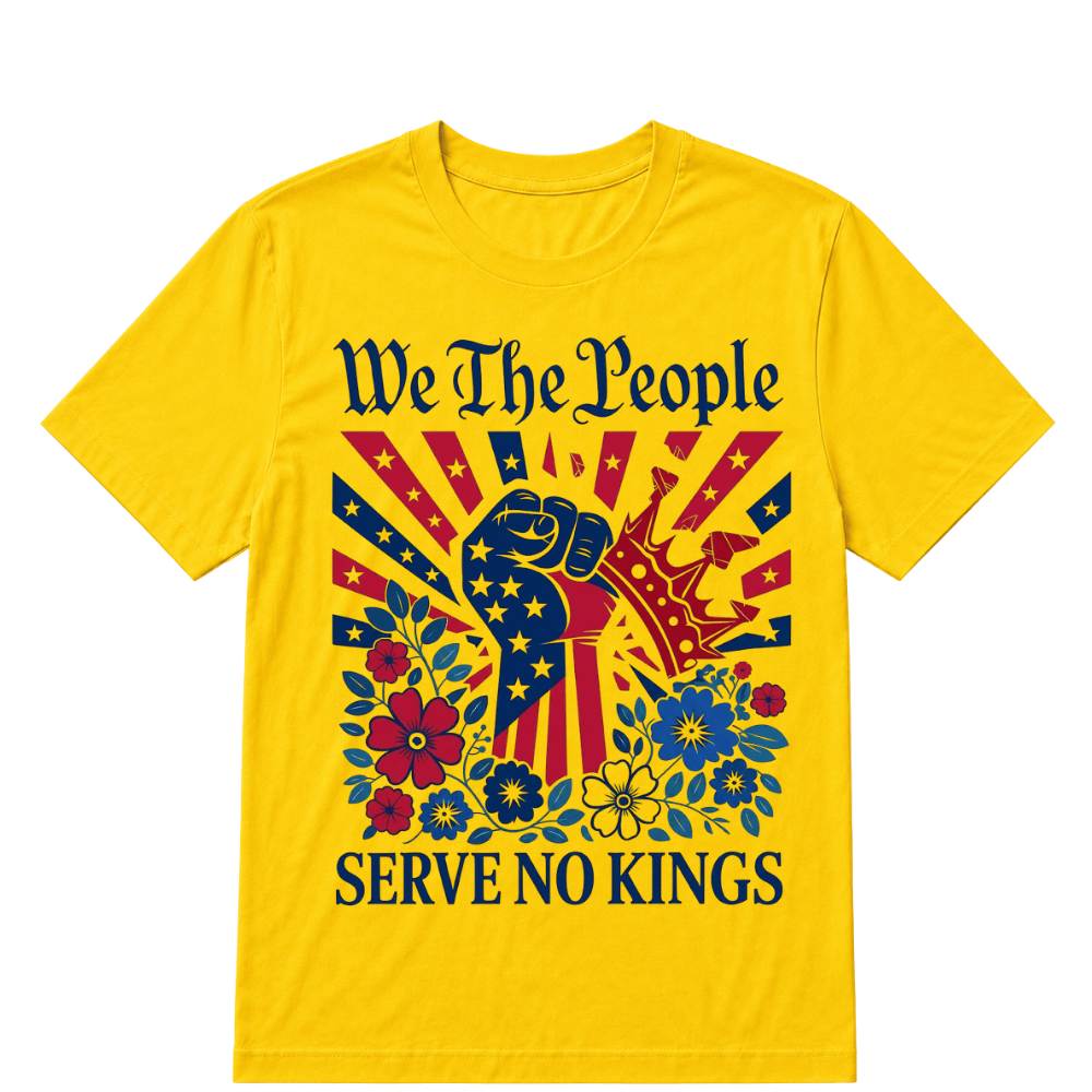 We The People Serve No Kings Stars Stripes America Patriotic T-Shirt