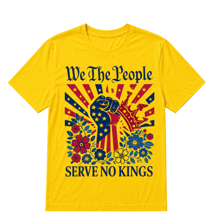 We The People Serve No Kings Stars Stripes America Patriotic T-Shirt